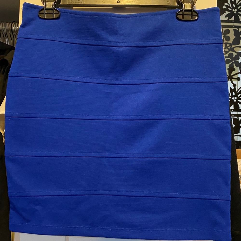 Forever 21 Cobalt Blue Bodycon Bandage Skirt - (L)